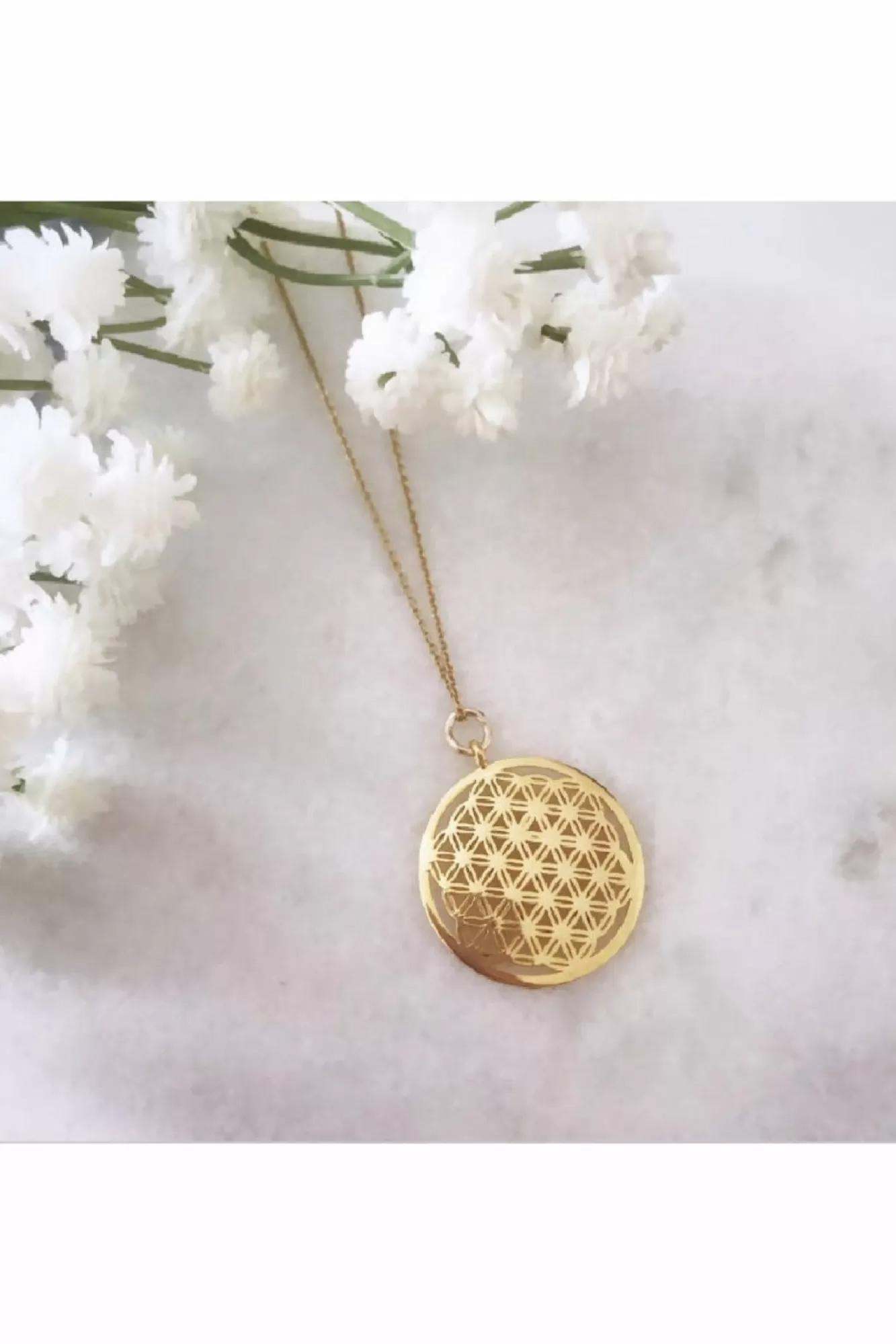Jewellery^Wisteria London Flower Of Life Necklace Gold