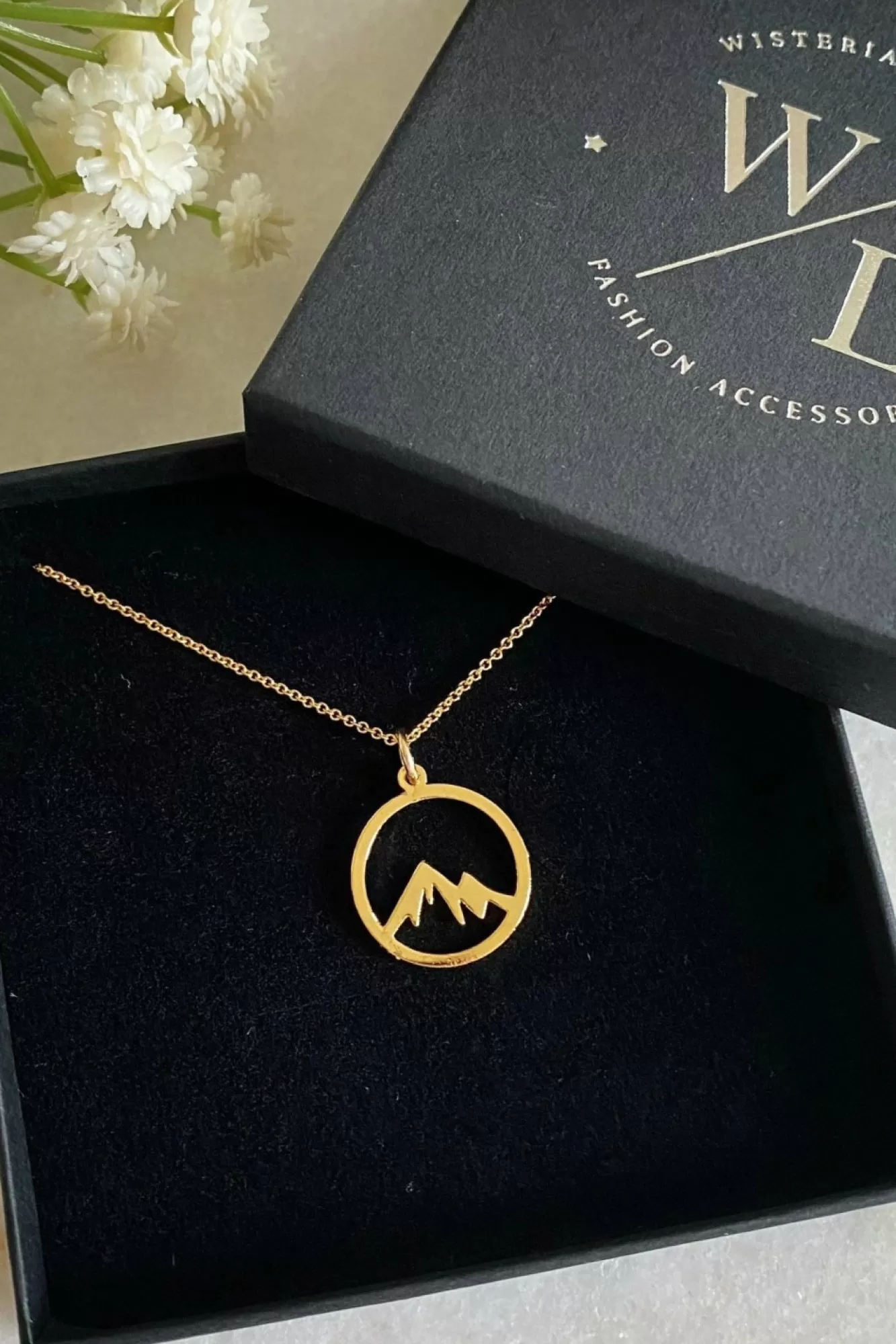 Jewellery^Wisteria London Moving Mountains Necklace Gold