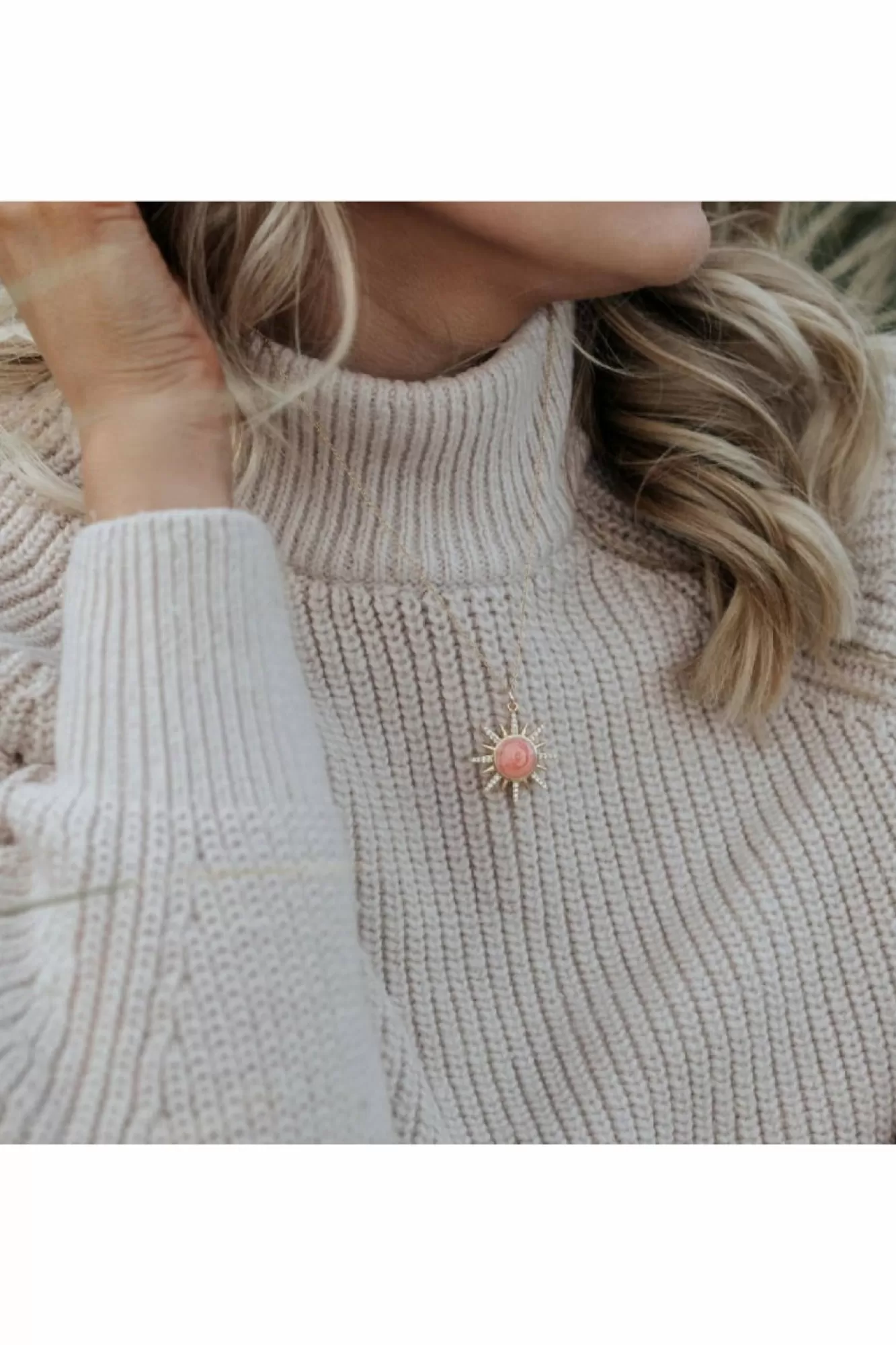 Jewellery^Wisteria London Solange Sunburst Necklace Gold