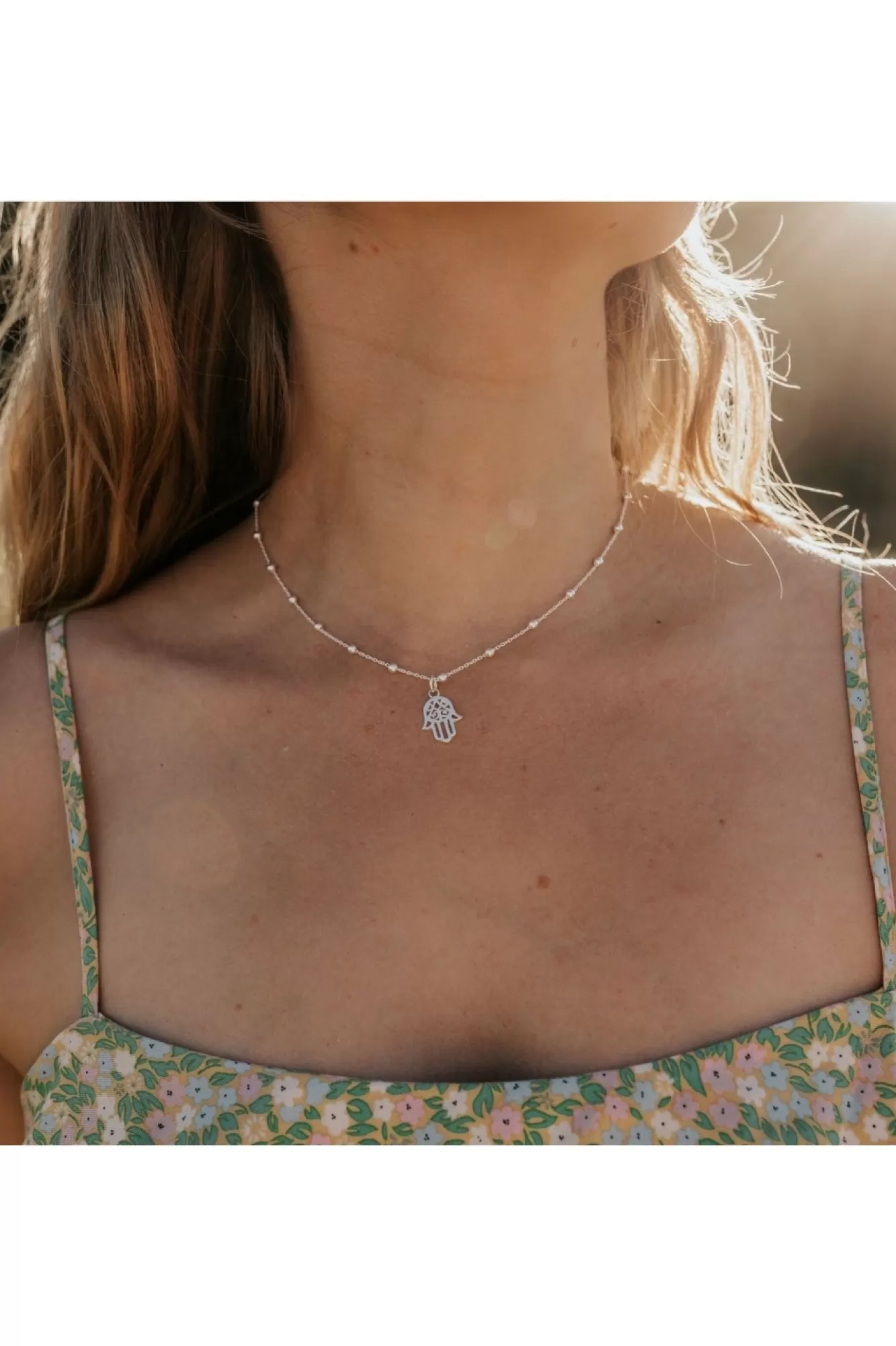 Jewellery^Wisteria London Sterling Hamsa Hand On Bobble Chain Silver