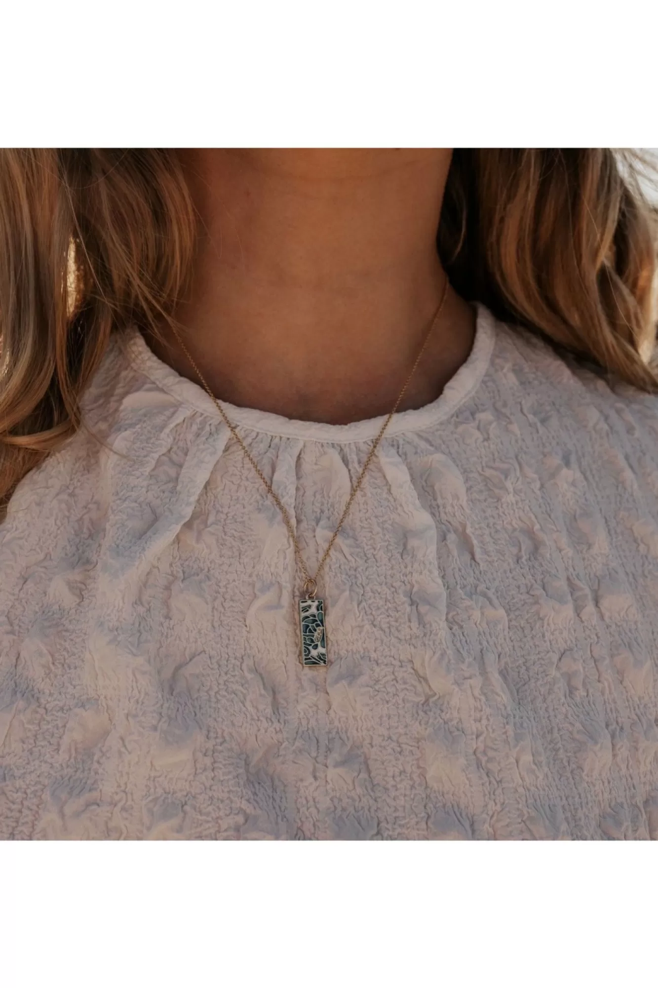 Jewellery^Wisteria London Tide Gold Enamel Necklace Green