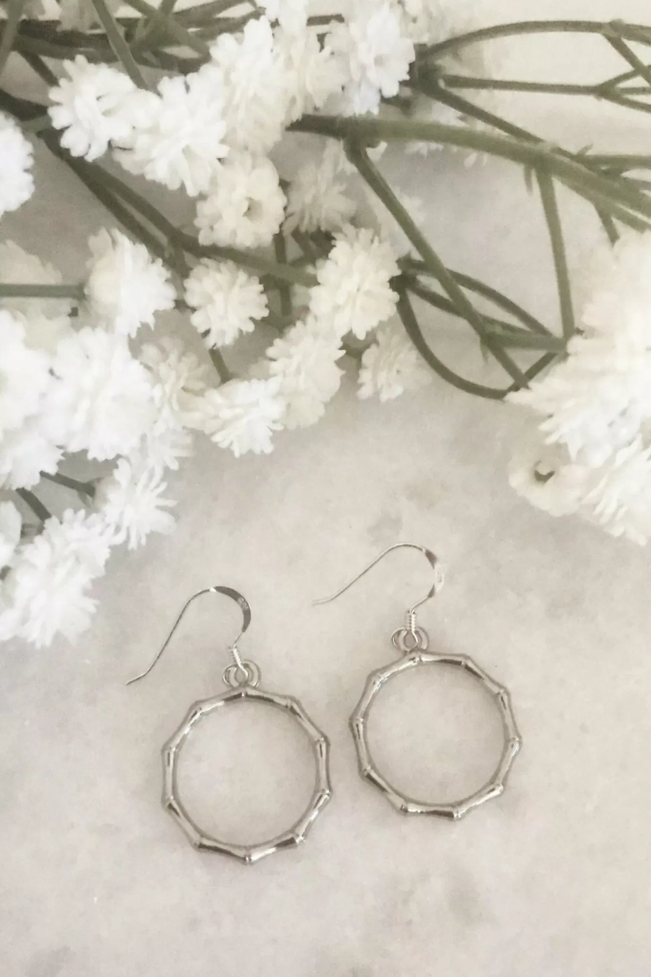 Jewellery^Wisteria London Willow Wreath Drop Earrings Silver