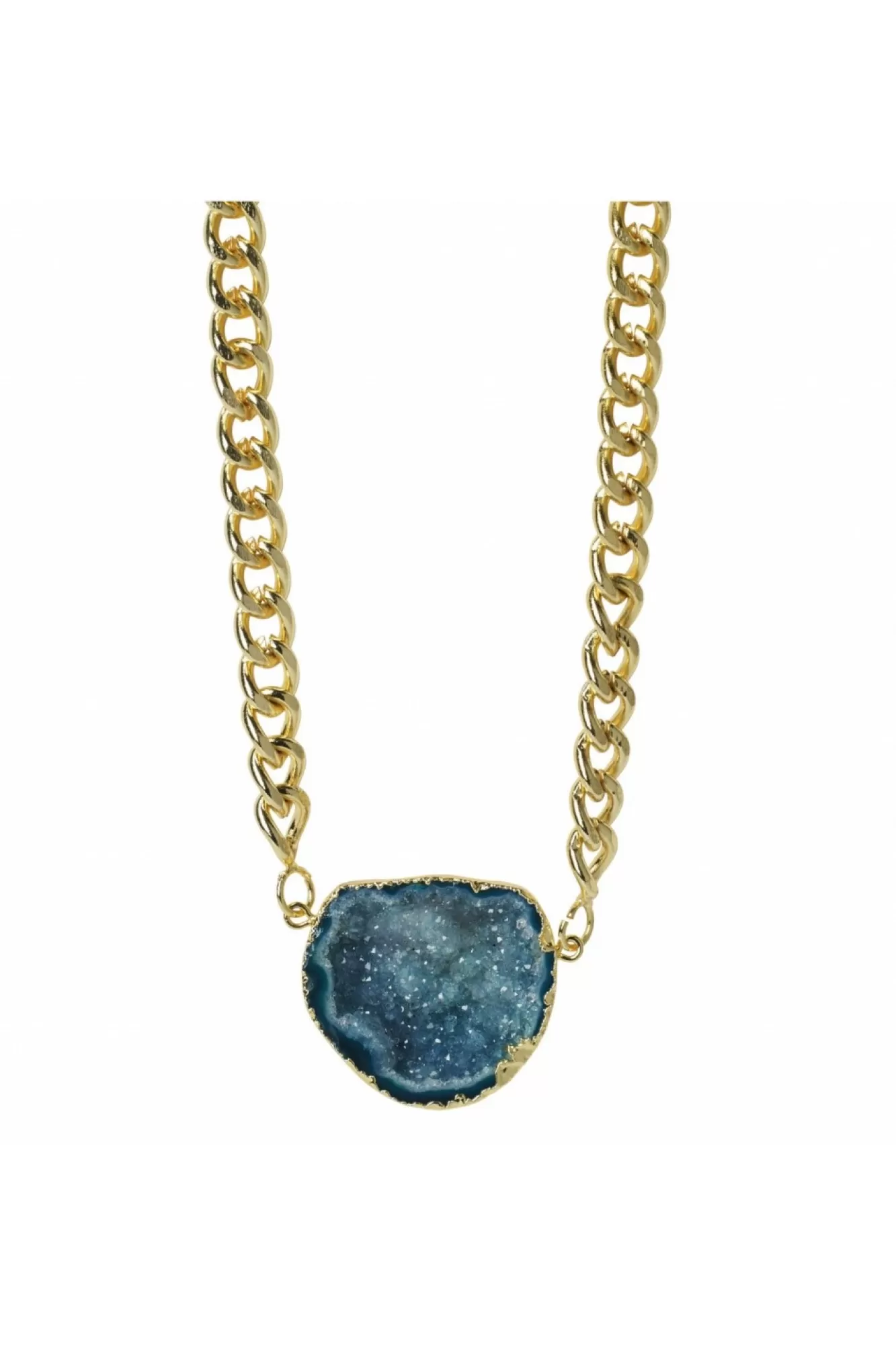 Jewellery^Yaa Yaa London Mega Green Gemstone Chunky Gold Necklace Teal