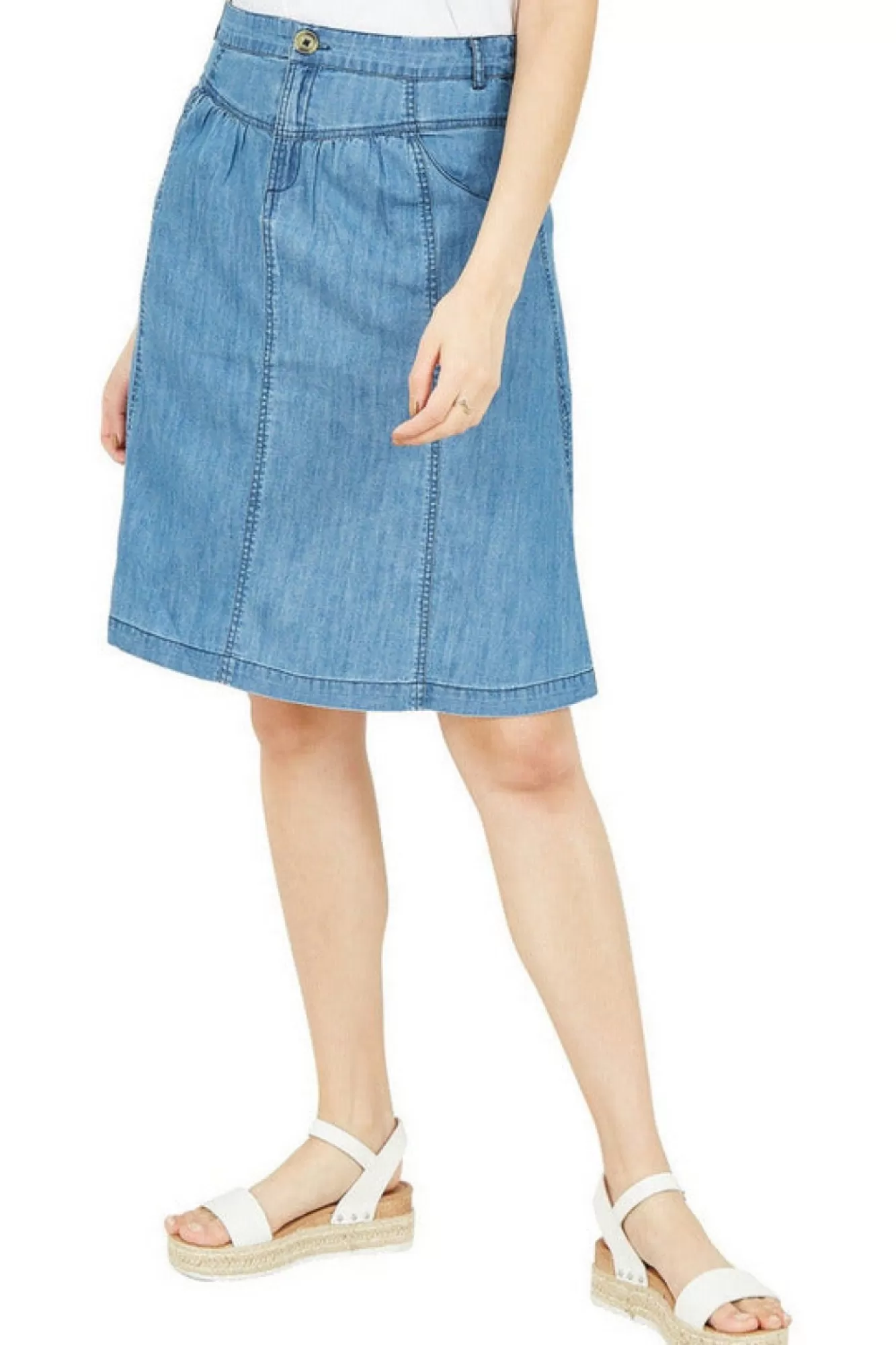 Skirts^Yumi Chambray Skirt Blue