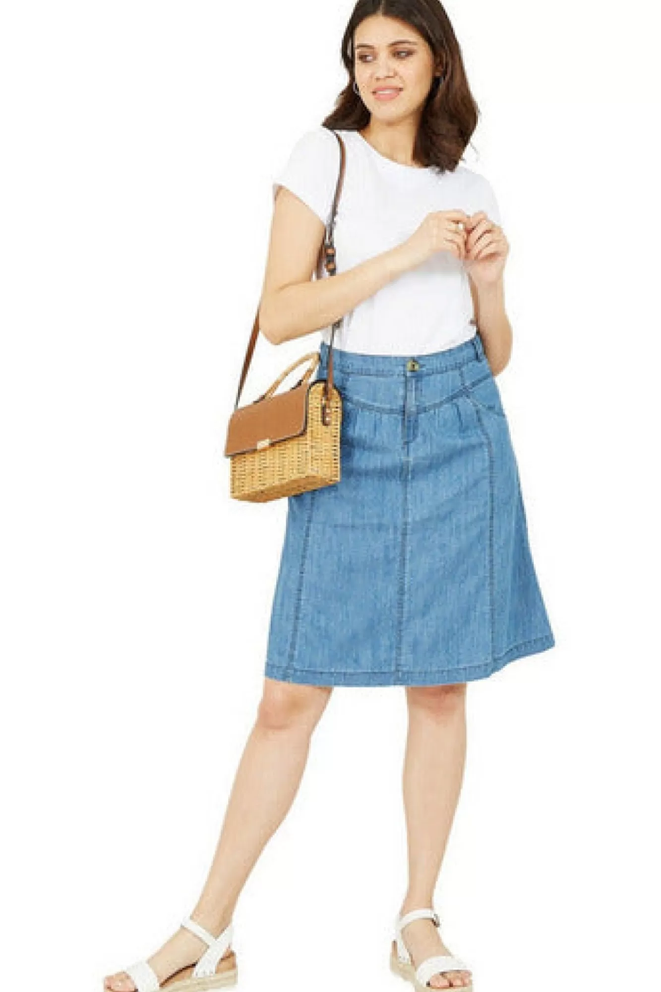 Skirts^Yumi Chambray Skirt Blue