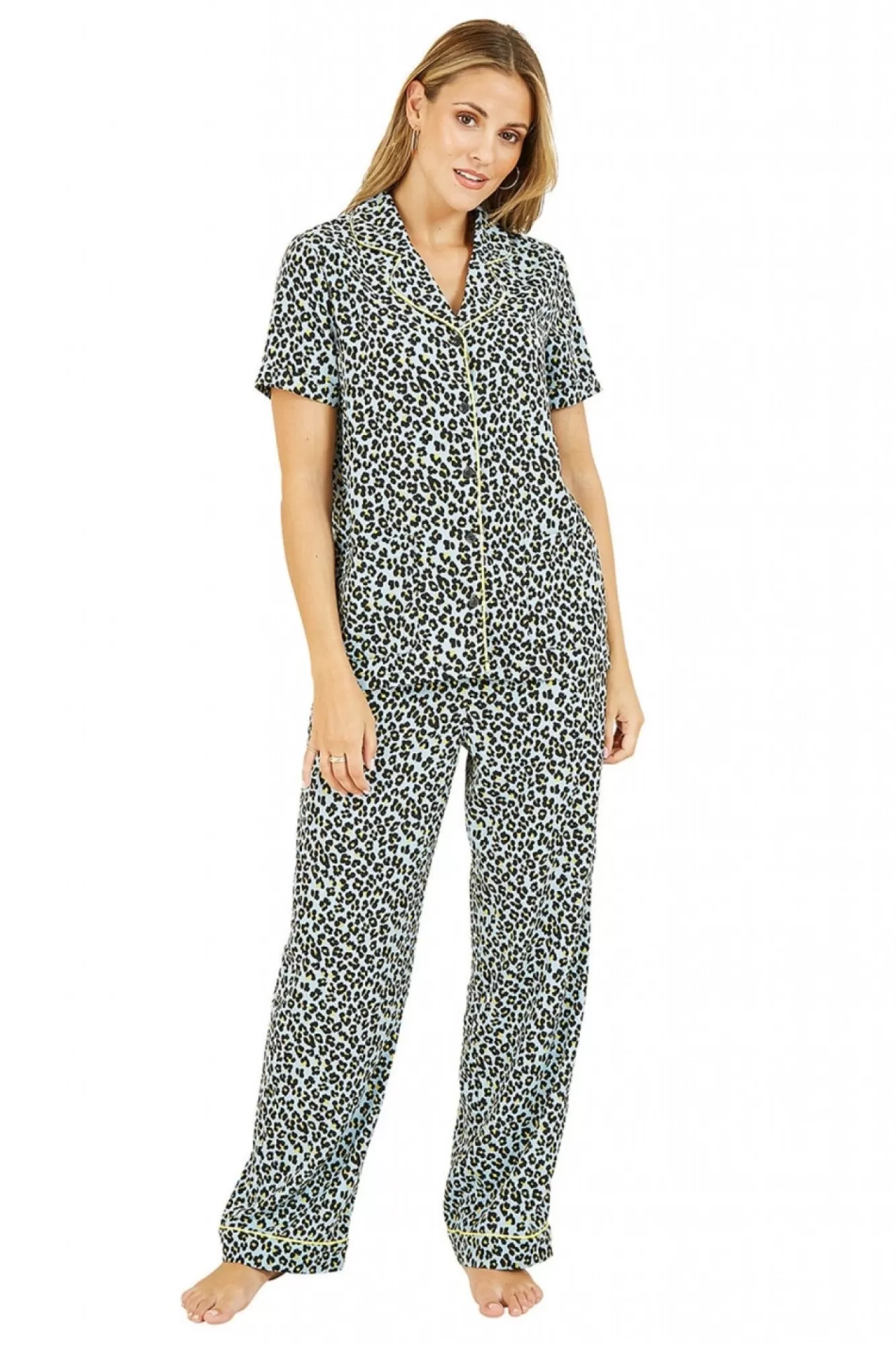 Loungewear & Sleepwear^Yumi Leopard Print Pyjamas Blue
