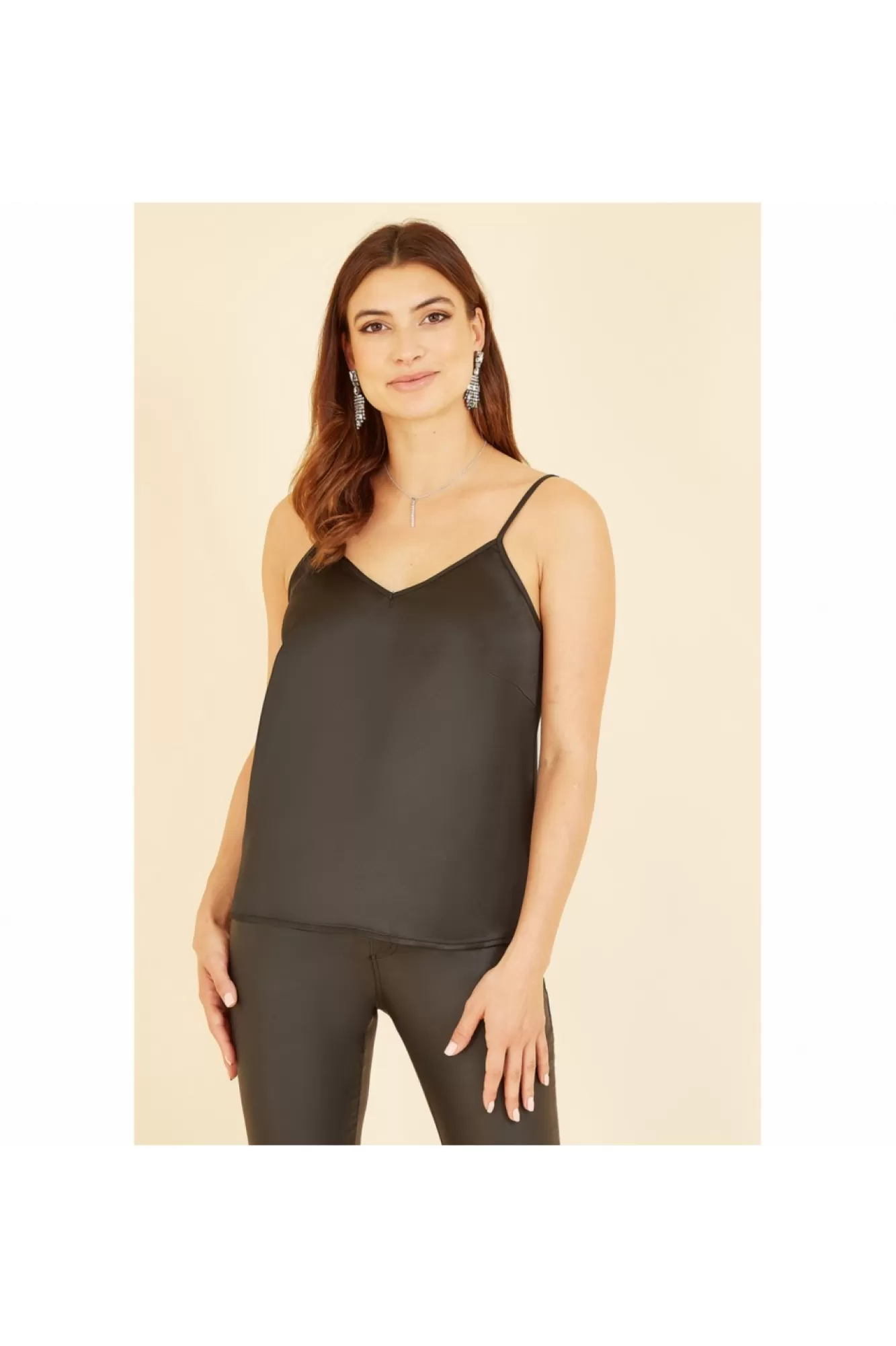 Blouses^Yumi Satin Cami Top Black