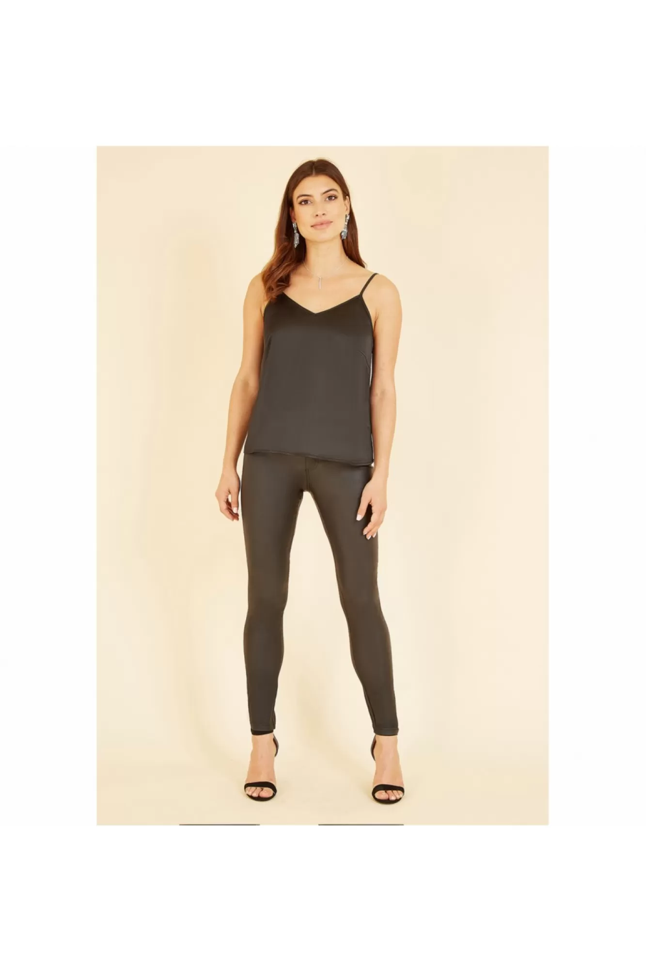 Blouses^Yumi Satin Cami Top Black